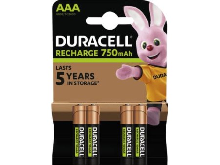 Rechargeable AAA 750mAh 4 stuks